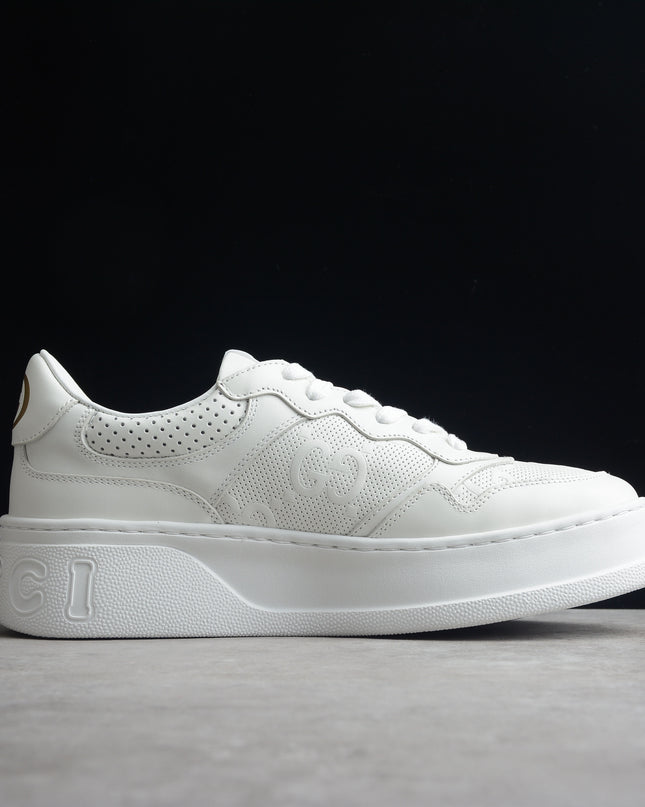 Gucci Monogram Perforated White Sneakers