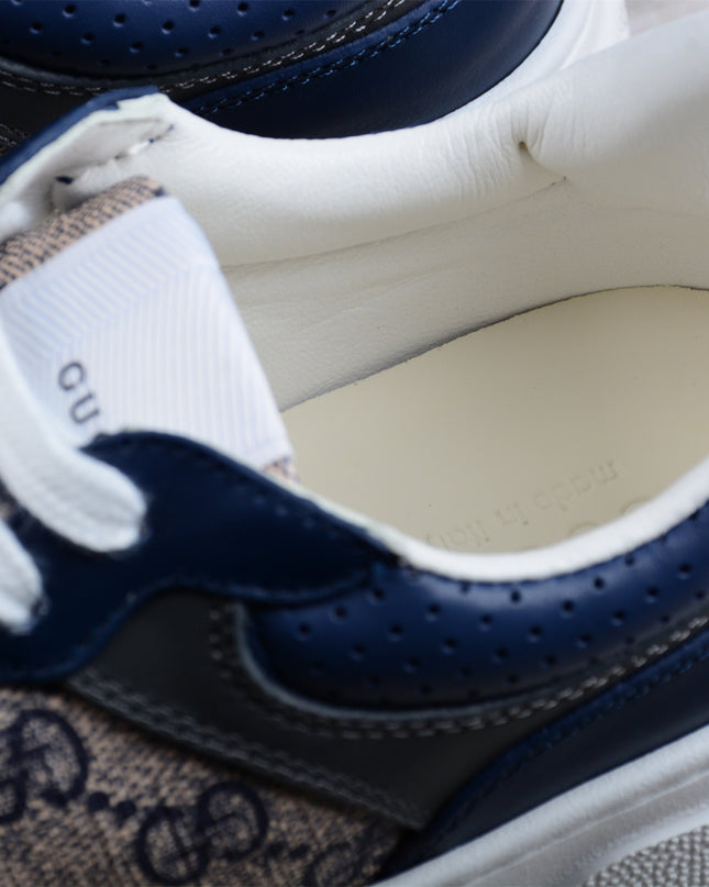Gucci  Monogram Platform Sneaker – Navy & White
