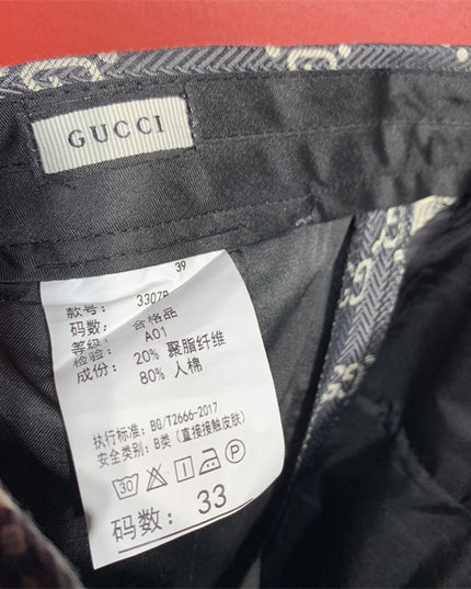Gucci Monogram Slim-Fit Trousers – Grey GG Supreme