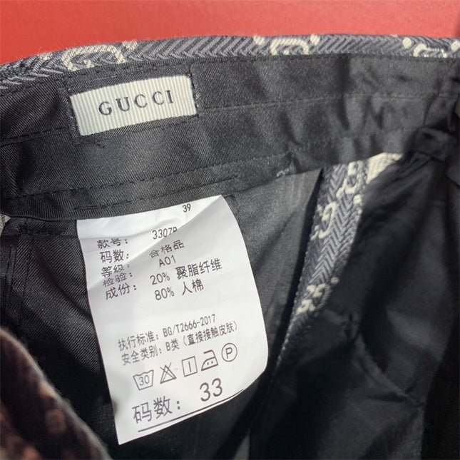 Gucci Monogram Slim-Fit Trousers – Grey GG Supreme