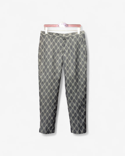 Gucci Monogram Slim-Fit Trousers – Grey GG Supreme