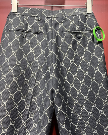 Gucci Monogram Slim-Fit Trousers – Grey GG Supreme
