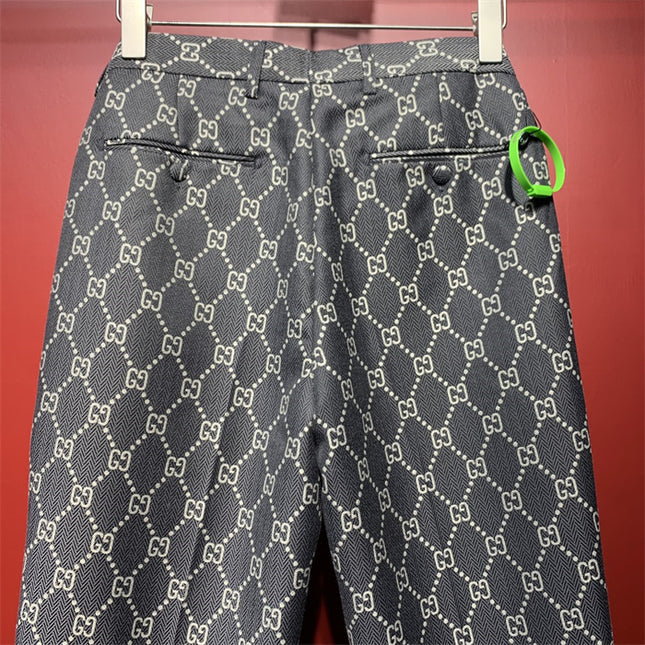 Gucci Monogram Slim-Fit Trousers – Grey GG Supreme