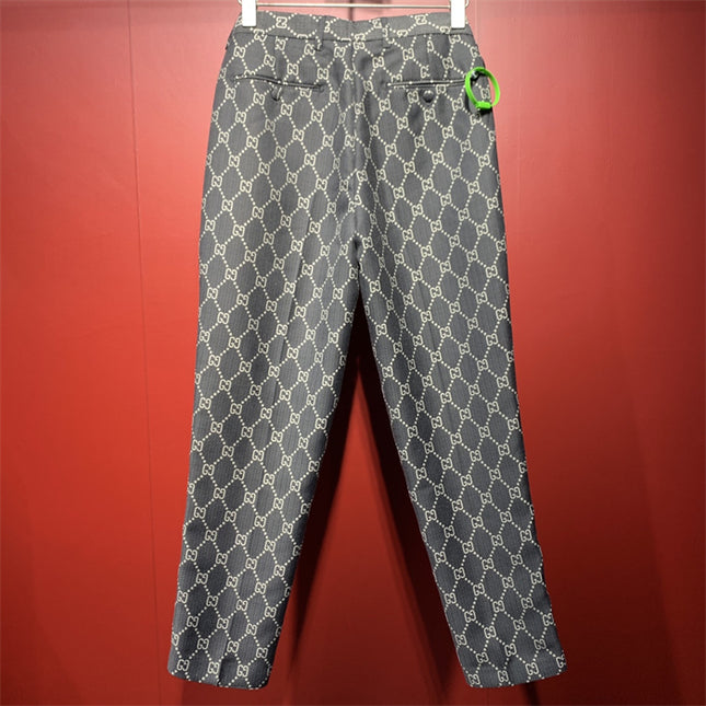 Gucci Monogram Slim-Fit Trousers – Grey GG Supreme