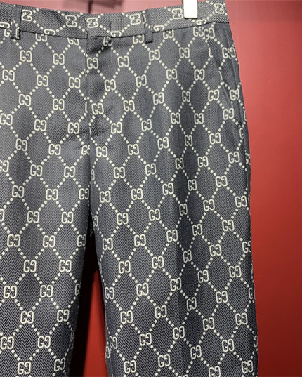 Gucci Monogram Slim-Fit Trousers – Grey GG Supreme