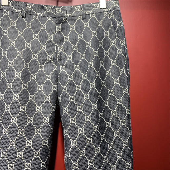 Gucci Monogram Slim-Fit Trousers – Grey GG Supreme