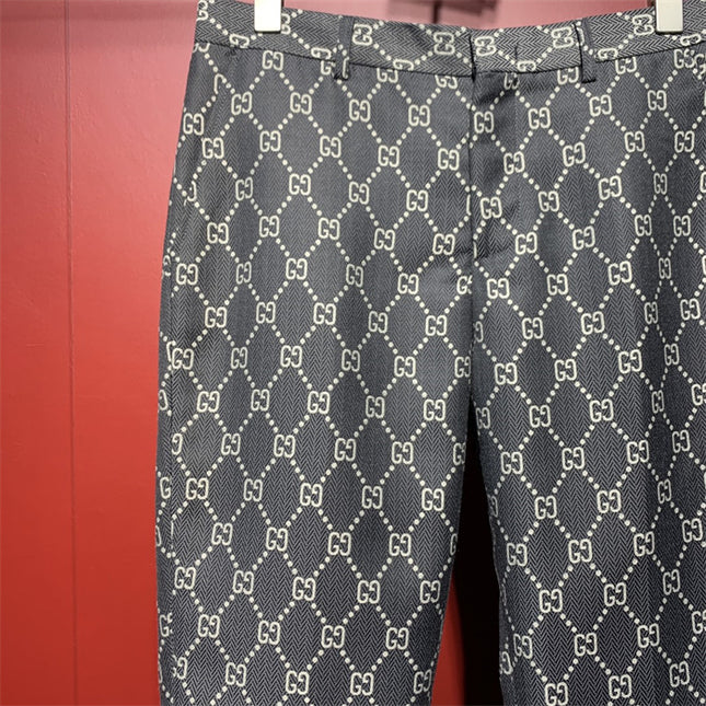 Gucci Monogram Slim-Fit Trousers – Grey GG Supreme
