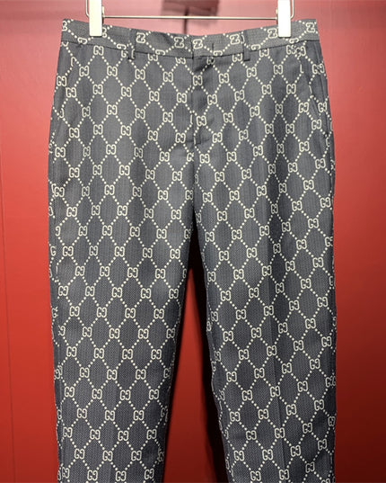 Gucci Monogram Slim-Fit Trousers – Grey GG Supreme