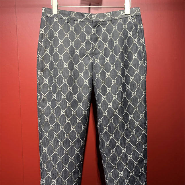 Gucci Monogram Slim-Fit Trousers – Grey GG Supreme