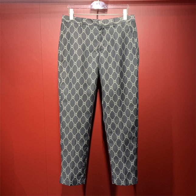 Gucci Monogram Slim-Fit Trousers – Grey GG Supreme