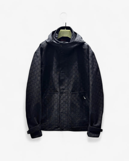Gucci Monogram Technical Hooded Jacket – Black