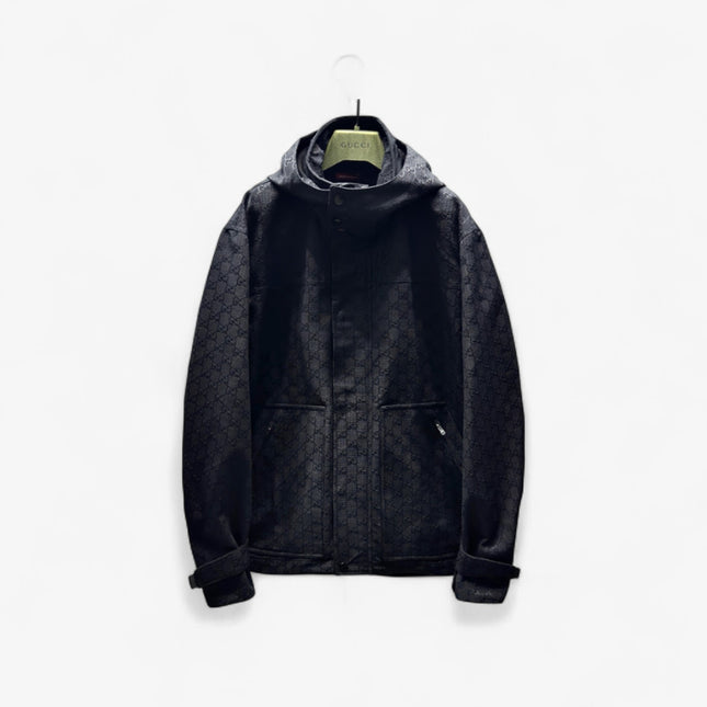 Gucci Monogram Technical Hooded Jacket – Black
