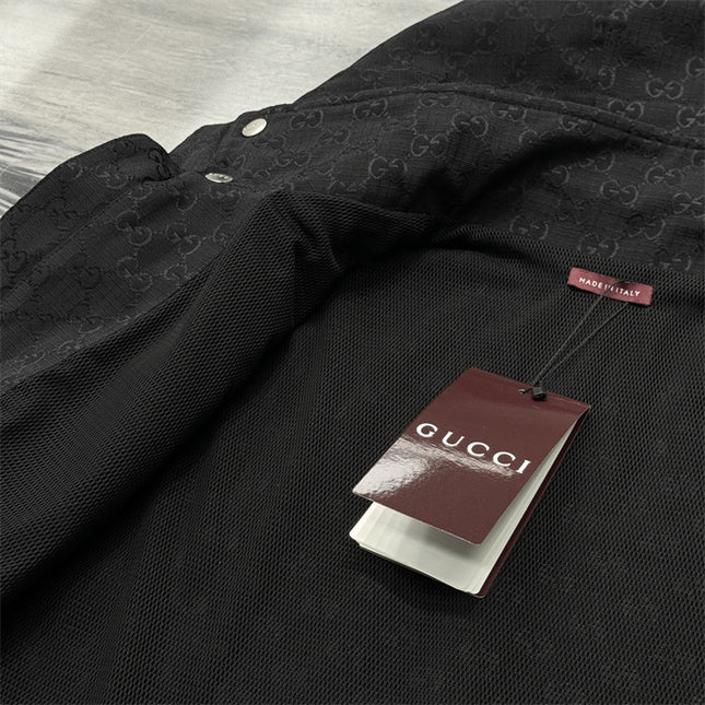 Gucci Monogram Technical Hooded Jacket – Black