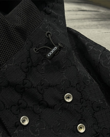 Gucci Monogram Technical Hooded Jacket – Black