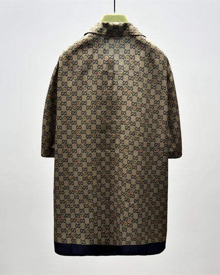 Gucci Multicolor GG Monogram Silk Bowling SweatShirt – Beige (Longer Cut)