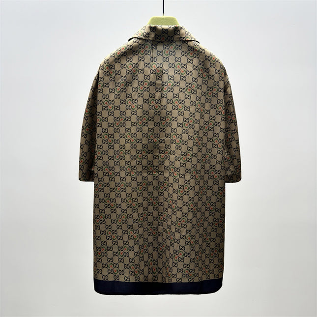Gucci Multicolor GG Monogram Silk Bowling SweatShirt – Beige (Longer Cut)