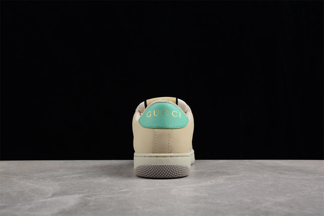 Gucci Multicolor GG Monogram Sneaker with Green-Orange Web