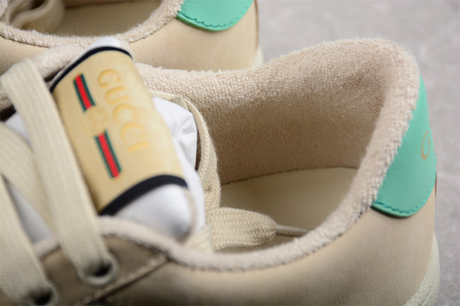 Gucci Multicolor GG Monogram Sneaker with Green-Orange Web