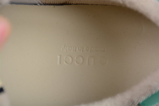 Gucci Multicolor GG Monogram Sneaker with Green-Orange Web
