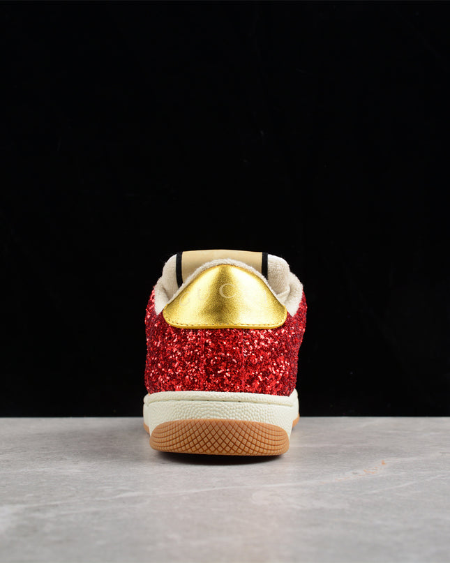 Gucci Multicolor Glitter Sneaker with Gold Details