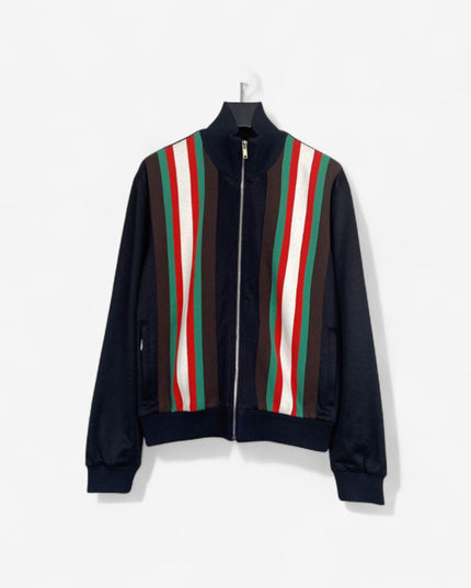 Gucci Multicolor Web Stripe Zip-Up Jacket