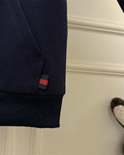 Gucci Navy Blue Zip-Up Hoodie