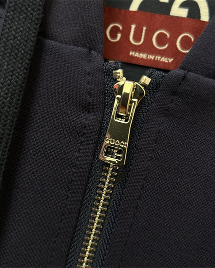 Gucci Navy Blue Zip-Up Hoodie