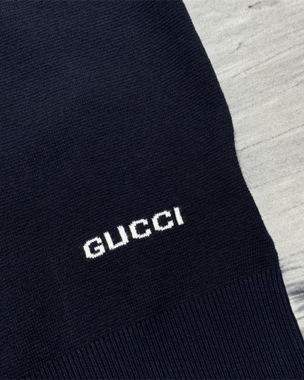 Gucci Navy Crewneck Knit Sweater