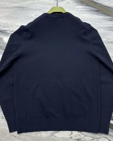 Gucci Navy Crewneck Knit Sweater