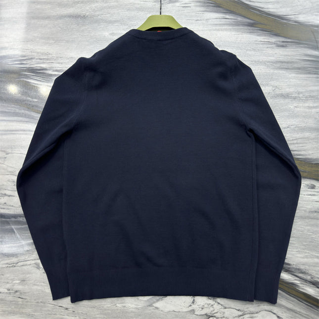 Gucci Navy Crewneck Knit Sweater