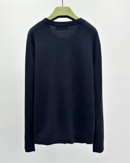 Gucci Navy Crewneck Knit Sweater
