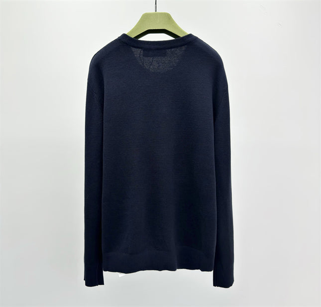 Gucci Navy Crewneck Knit Sweater