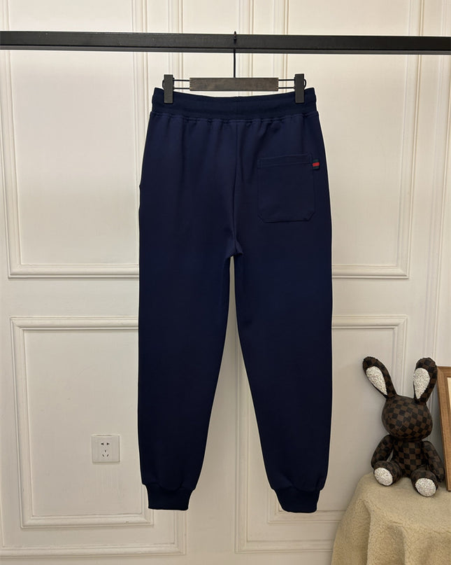 Gucci Navy Jogger Pants with GG Pocket Trim
