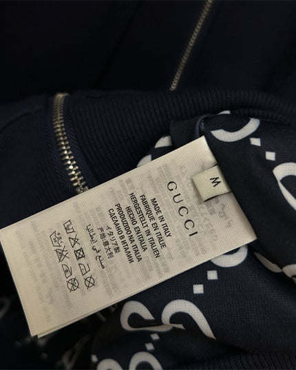 Gucci Navy Jogger Pants with GG Pocket Trim