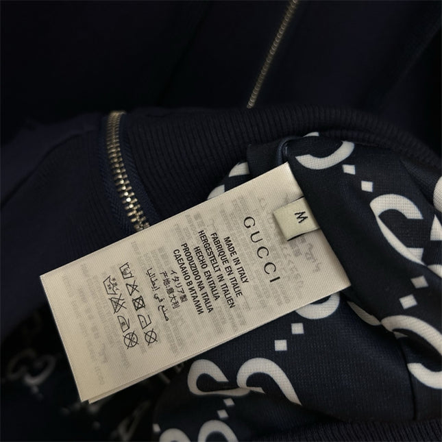 Gucci Navy Jogger Pants with GG Pocket Trim