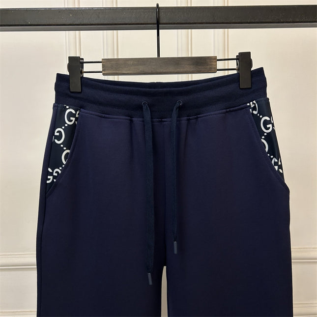Gucci Navy Jogger Pants with GG Pocket Trim