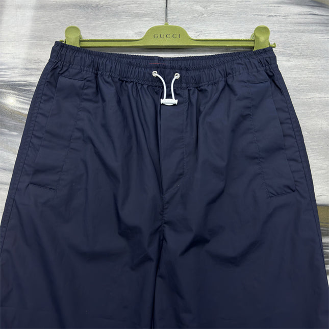 Gucci Navy Lightweight Nylon Pants