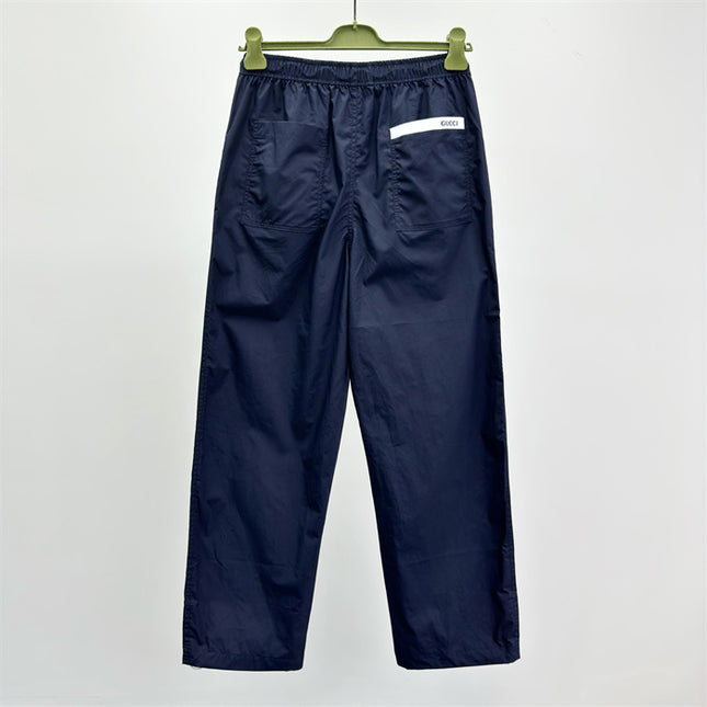 Gucci Navy Lightweight Nylon Pants