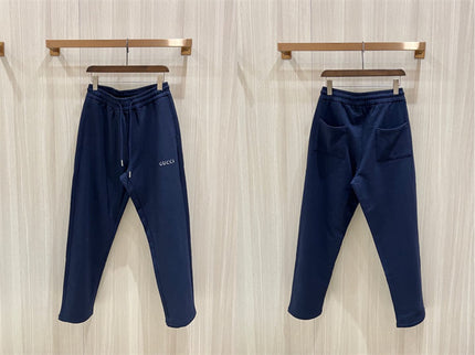 Gucci Navy Minimal Logo Jogger Pants