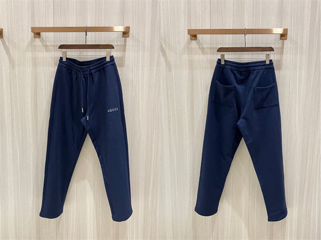 Gucci Navy Minimal Logo Jogger Pants