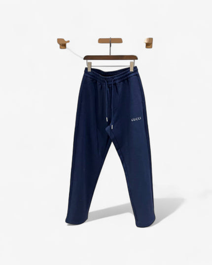 Gucci Navy Minimal Logo Jogger Pants