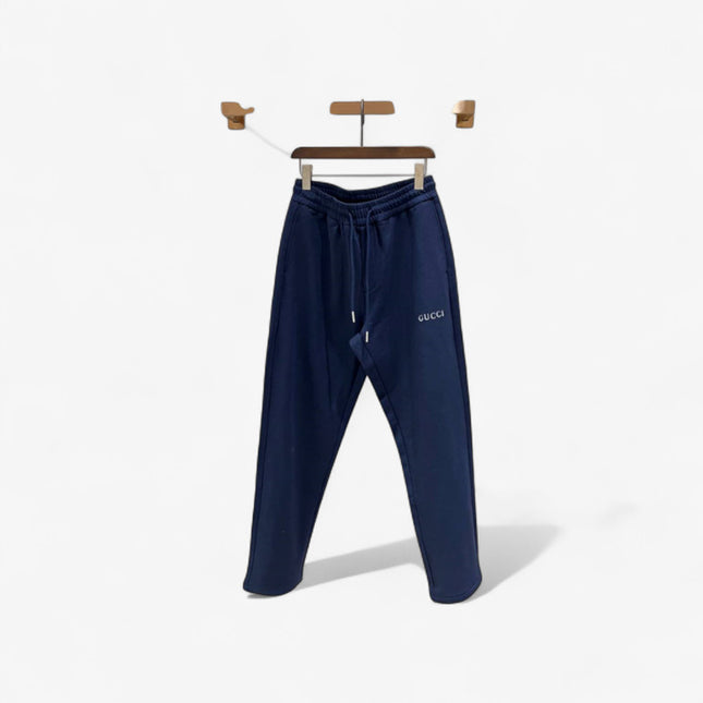 Gucci Navy Minimal Logo Jogger Pants
