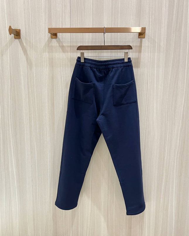 Gucci Navy Minimal Logo Jogger Pants