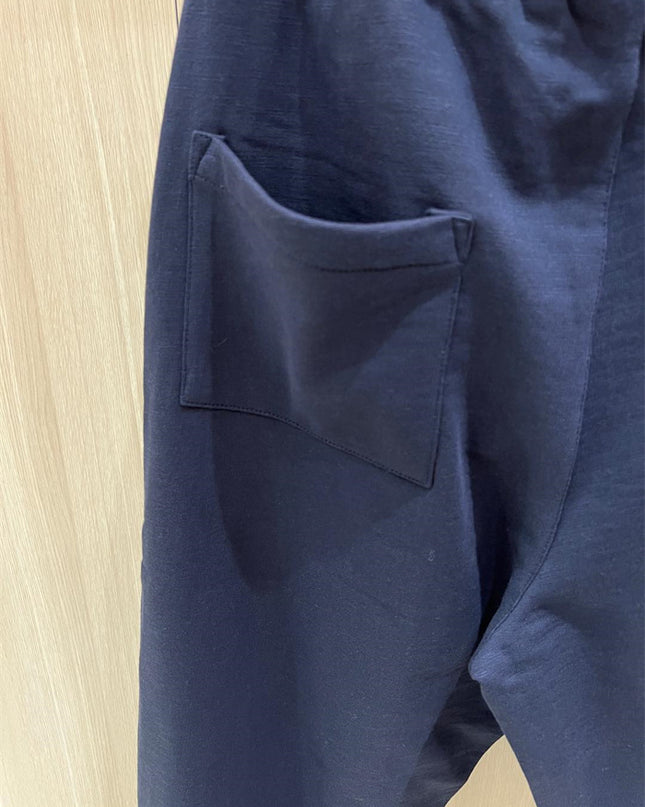 Gucci Navy Minimal Logo Jogger Pants