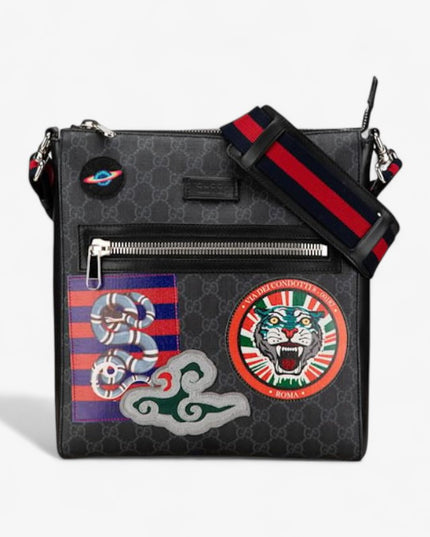 Gucci Night Courrier Messenger Bag 474137 - Black/grey