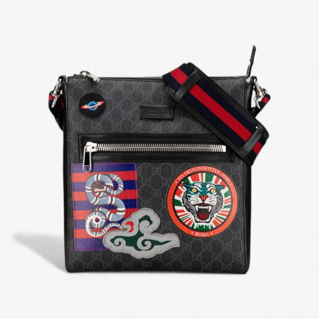 Gucci Night Courrier Messenger Bag 474137 - Black/grey