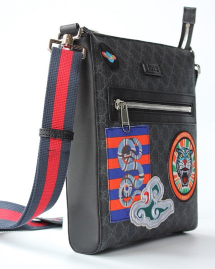 Gucci Night Courrier Messenger Bag 474137 - Black/grey