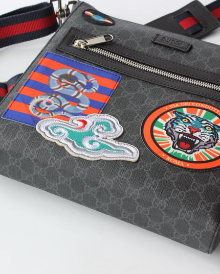 Gucci Night Courrier Messenger Bag 474137 - Black/grey