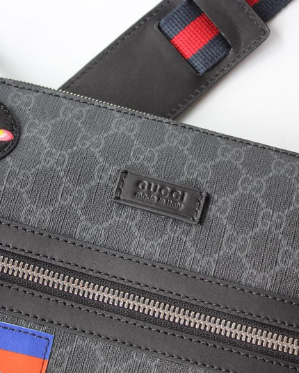 Gucci Night Courrier Messenger Bag 474137 - Black/grey