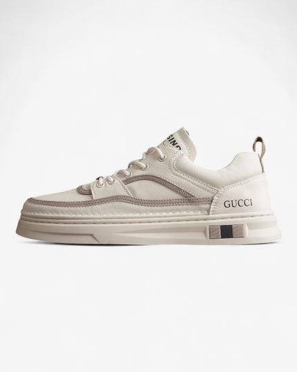 Gucci Off-White Elevated Sole Leather Sneaker